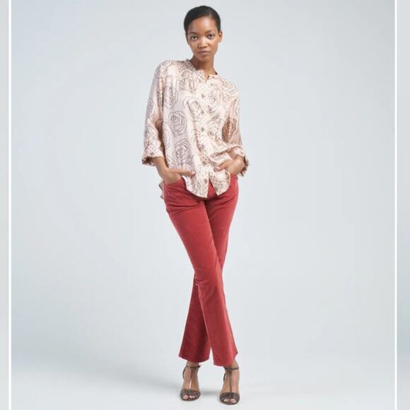 NEW AG Adriano Goldshmied Daily Blue Manya Red Corduroy Straight Leg Jean 27 - Picture 6 of 16